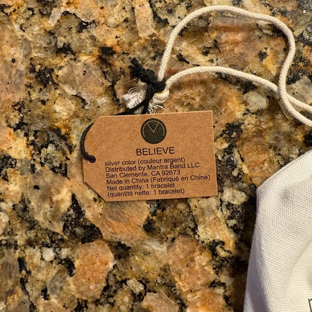 NWT Mantraband “BELIEVE” Statement Cuff Bracelet - Hypoallergenic & Adjustable - Picture 8 of 11